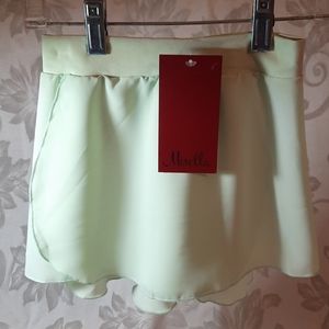 Mirella Seafoam Georgette Mock Wrap Skirt